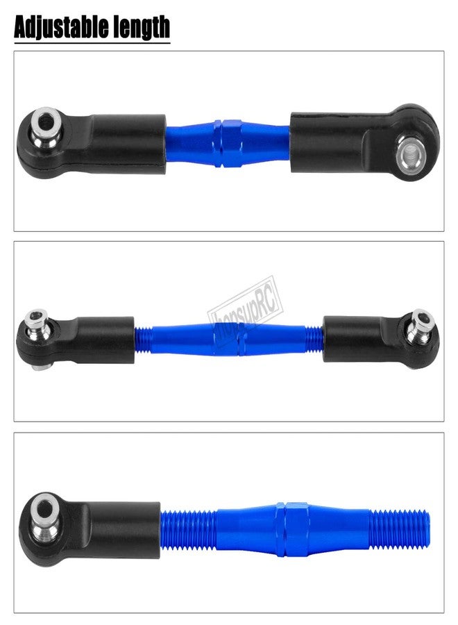 hopsupRC Adjustable Turnbuckles Camber Upgrades Part for 1/8 Typhon 4WD 3S MEGA 550 BLX,1/10 Big Rock 4X4 V3 3S BLX RC Car,Tie Rod Set Link Linkage Rod,Adjustable Links Steering Links,(Navy Blue). - Image 5